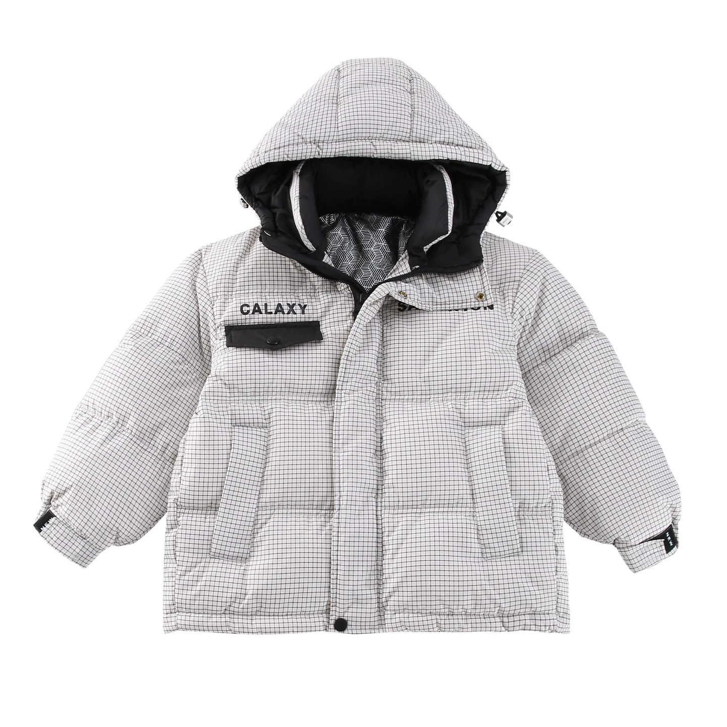 Down jacket for boys, children's velvet uniform, for teenagers, increased thickness, duck down