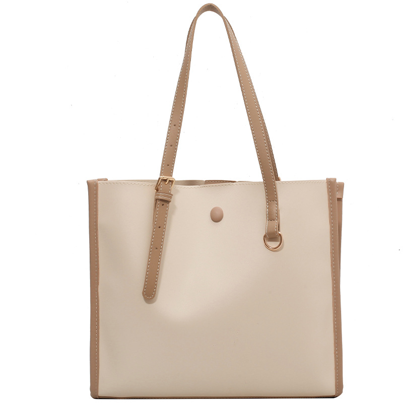 High End Fashion New Large Capacity Designer With Textured PU Material Single Shoulder Double Tote Commuter Bag For_voghion.com