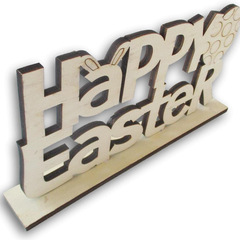 クロスボーダー新品イースターアルファベット木製工芸品Easter木製置物パーティー装飾木製置物