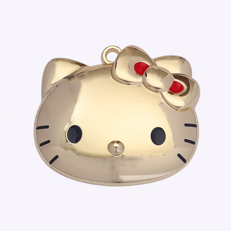 ハイエンド猫頭光沢のある合金ペンダントアクセサリー DIY 携帯電話チェーンキーホルダーバッグペンダントジュエリー材料アクセサリー|undefined