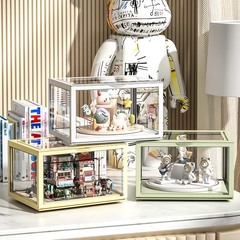 Figurine Desktop Display Box, Pop Mart High-Transparency Display Case, Airtight Dustproof Blind Box Display Stand