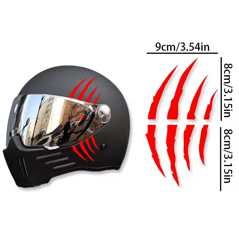 Monster Ghost Claw Scratch Sticker Personalisierte Kreative DIY Offroad Motorrad Helm Dekoration_voghion.com