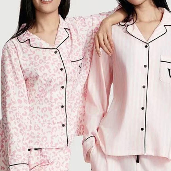 Viduo [Light Comfort Velvet] Lightweight, Soft and Comfortable Pajamas for Women, Pure Cotton Home Wear Set, Autumn and Winter Style, Long Sleeves