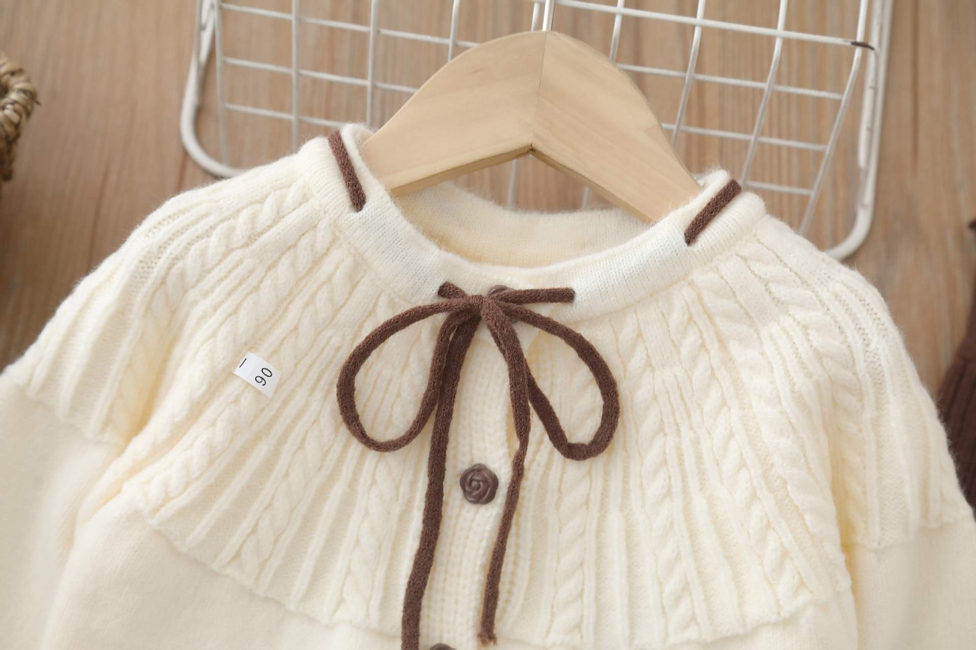 Tüdrukute kootud kaheosaline kampsun 2024 sügis/talv uus naiste aarete pükste komplekt_voghion.com