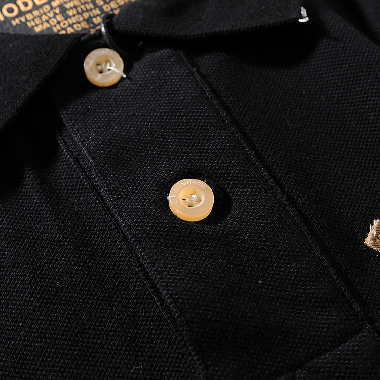 Modern banner American minimalist 100-letter men turn collar short-sleeved POLO shirt M701 11