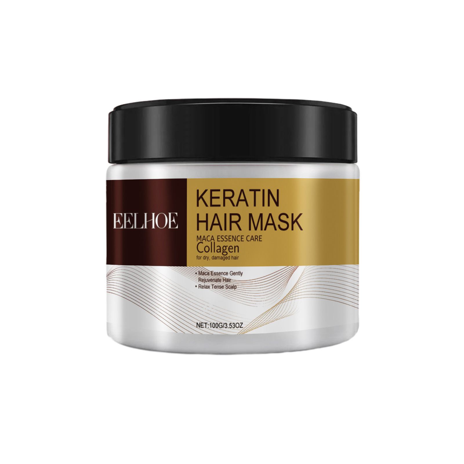 Máscara humectante de venta en caliente transfronteriza, máscara de cuidado de cabello suave, máscara de cuidado de cabello suave.