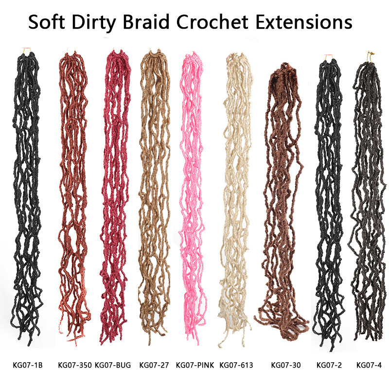 Capelli sintetici 30 pollici 1 confezione di estensioni dei capelli sintetici con treccia di radice all'uncinetto_voghion.com