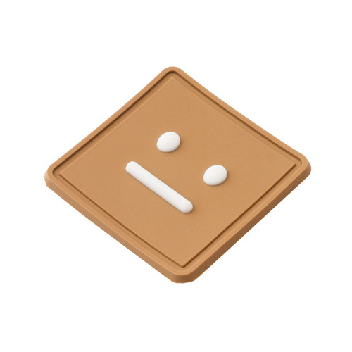 Outdoor Smiling Face 3D PVC Glue Velcro Armband Yellow Smiling Face Creative Black and White Luminous Backpack Sticker