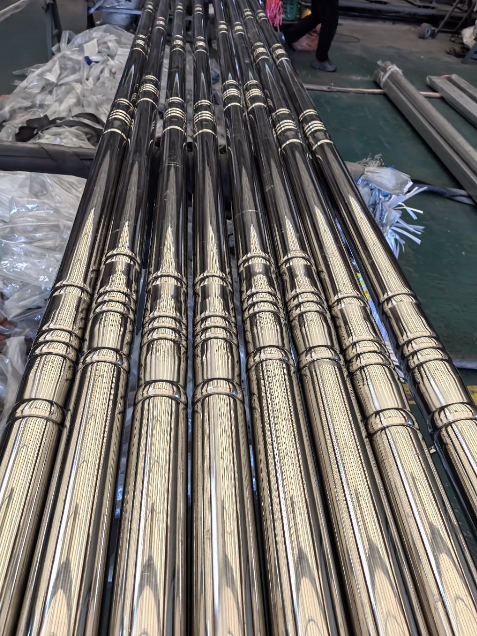 佛山批发304不锈钢竹纹 管楼梯扶栏彩色花纹管 201不锈钢装饰管