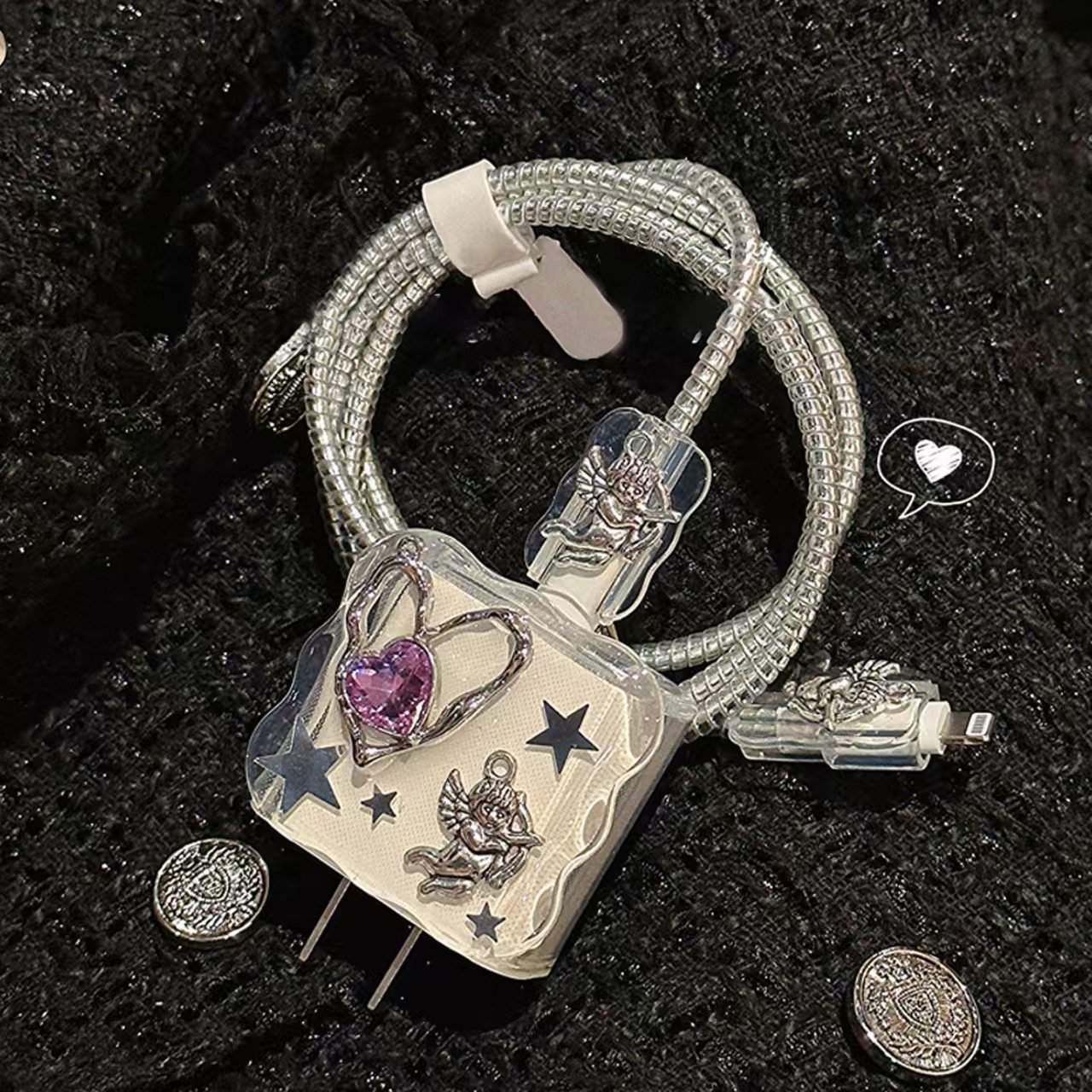 Para Apple 14 línea de datos cubierta protectora iPhone13 cargador cabezal 12promax bobinado estuche para iPad