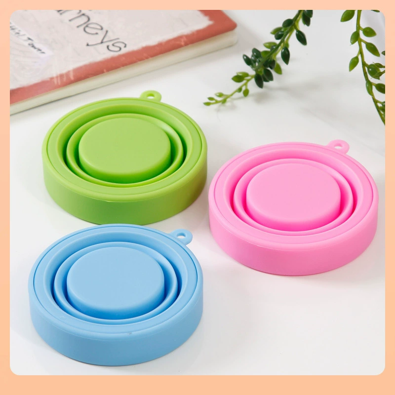 ◍Outdoor travel folding water cup silicone mouthwash cup retractable travel mini water cup portable compression folding