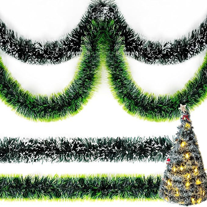 Explosiones de decoraciones navideñas de color verde oscuro crema punta tira de flores bordes blancos 9 cm bordes verdes diseño de fiesta de lana image 4
