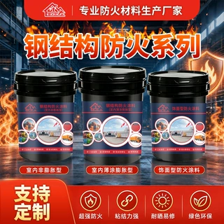 可定制钢结构防火涂料薄涂膨胀型 非膨胀型 饰面型防火涂料防火漆