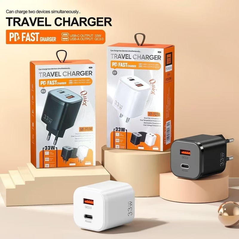 Cross-Border New Small Square Pd Fast Charging Head Suitable for Apple 16 Charging Head Pd33W Dual Port A+C Mobile Phone Charger Cross-Border New Small Square Pd Fast Charging Head Suitable for Apple 16 Charging Head Pd33W Dual Port A+C Mobile Phone Charger
