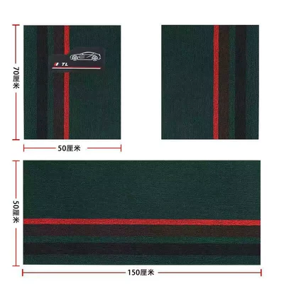 Universal Foot Pad – Wire Ring Car Floor Mats - dark-green-front-5070-rear-50150-snowy-3-piece-set