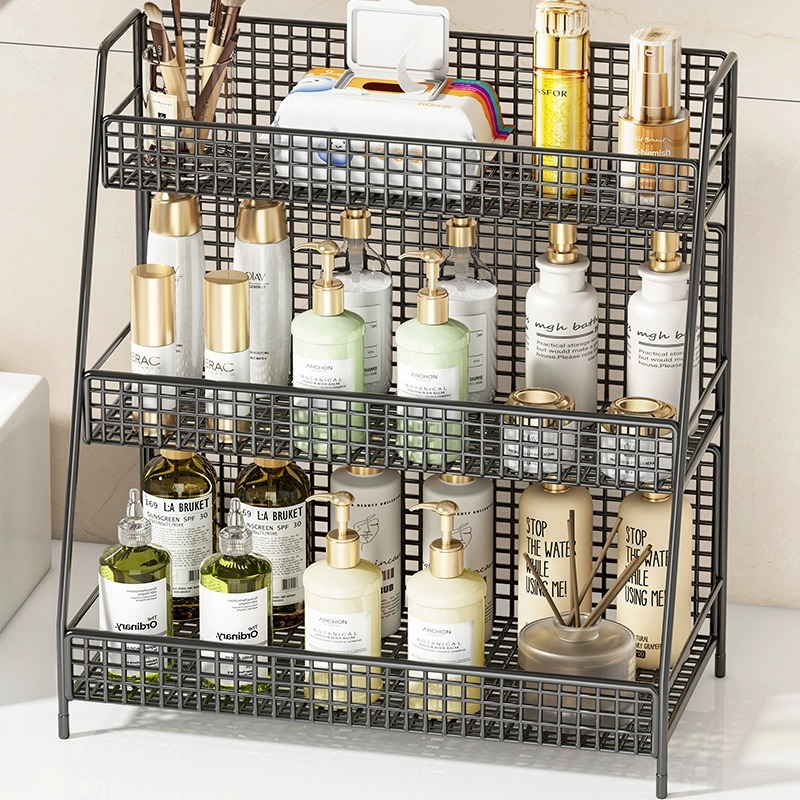 Estante Organizador para Lavabo de Hierro de 4 Niveles para Baño