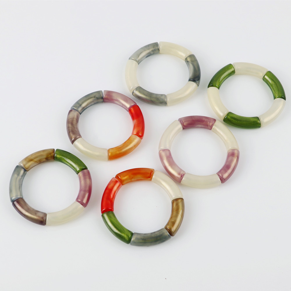 Acrylic Design Retro Solid Color Acrylic Bangles Wholesale