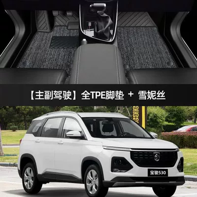 Universal Foot Pad – ring - double-layer-thickened-main-and-passenger-floor-mats-gray-snow-silk-model-18-23-baojun-530-five-seats