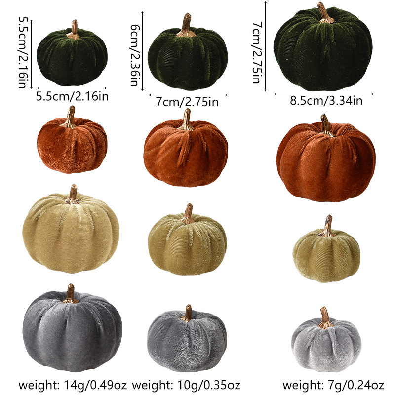 国境を越えたホットセールハロウィンベルベットシミュレーショングリーンカボチャフォーム偽カボチャメーカー卸売装飾小道具と装飾品|undefined