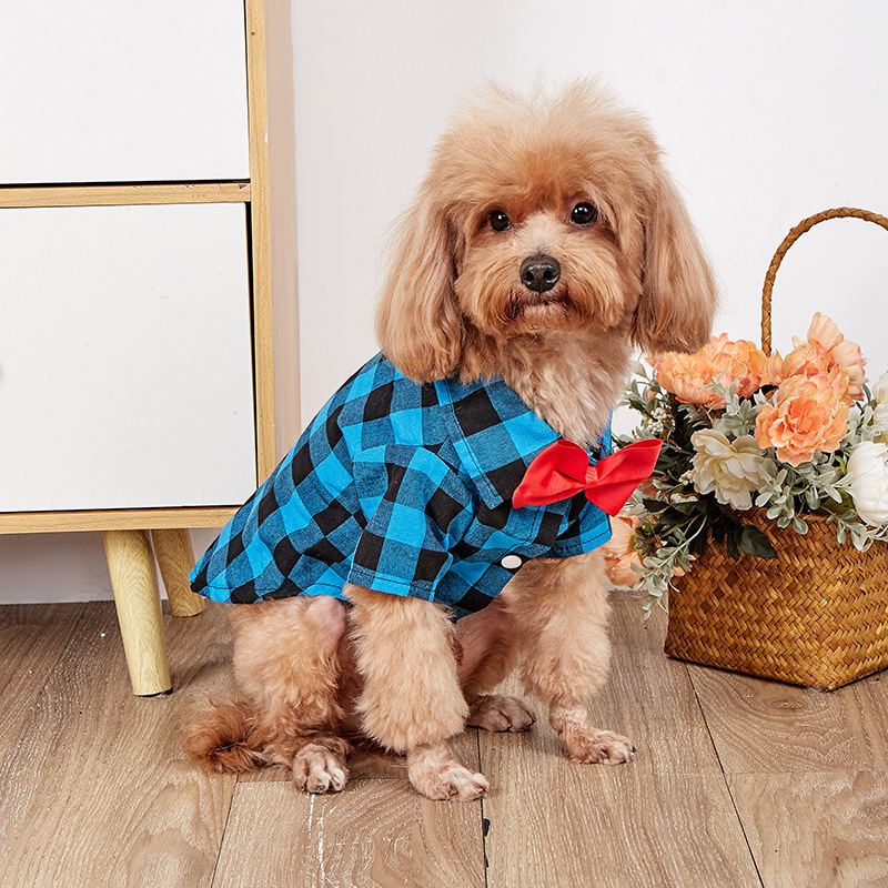 Small, Medium and Large Dog Spring, Summer and Autumn Dog Shirt Suit Wedding Dress Teddy Bichon Pet Cat Clothes Supplies