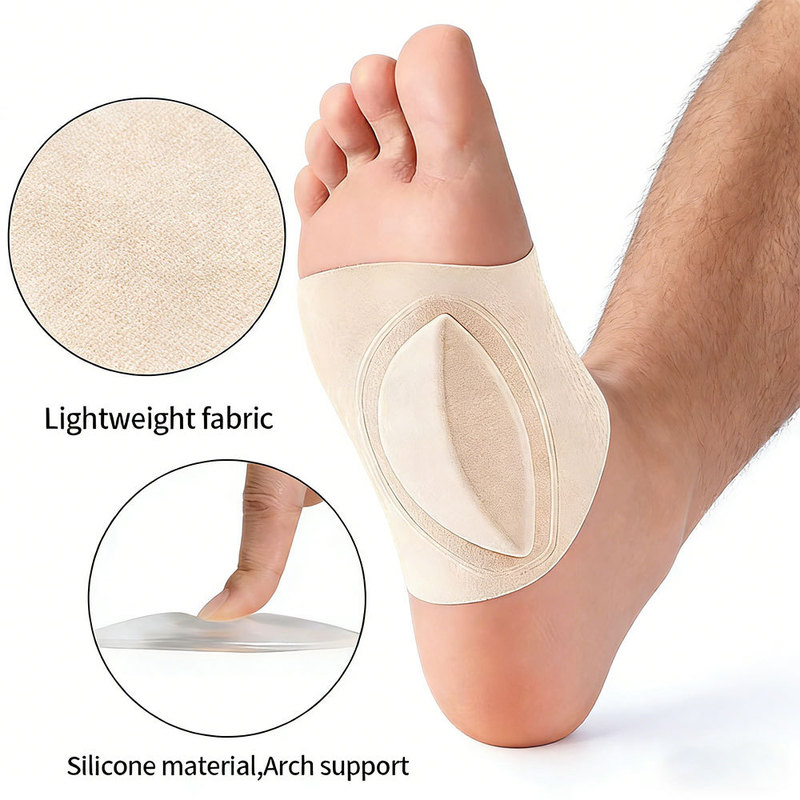 Thickened Silicone Arch Pad, Flat Foot Insole, Support for High Arch, Orthopedic Insole, Foot Inversion and Collapse Trainer Thickened Silicone Arch Pad, Flat Foot Insole, Support for High Arch, Orthopedic Insole, Foot Inversion and Collapse Trainer