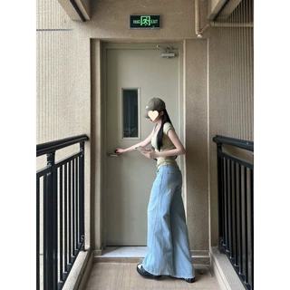 U领短袖针织衫女夏季2023年新款修身显瘦打底衫常规厚上衣短袖女