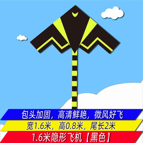 Weifang Kite Wholesale Lucky Fighter Foreign Trade Rainbow Silver Gray Aircraft Prairie Missile Aircraft Factory Direct Sales
