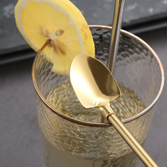 304不鏽鋼網紅西瓜吸管勺咖啡奶茶攪拌多功能多彩螺紋鐵鍬吸管勺