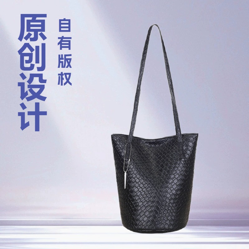 Bolso de mujer de diseño original de gran capacidad de tejido en relieve serpiente bolso de cubo de hombro bolso de mano para mujeres