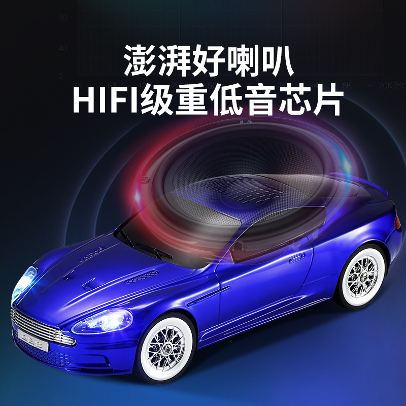 Bluetoothスピーカー アストンマーティン車型モデル 重低音 USB/TFカード対応 充電式 ラジオ 593 サブウーファー|undefined