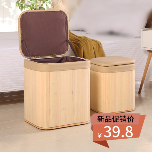 The convenient bed-end bench can be used as a shoe bench and children's toy storage box, wholesale of hinged fabric storage boxes.