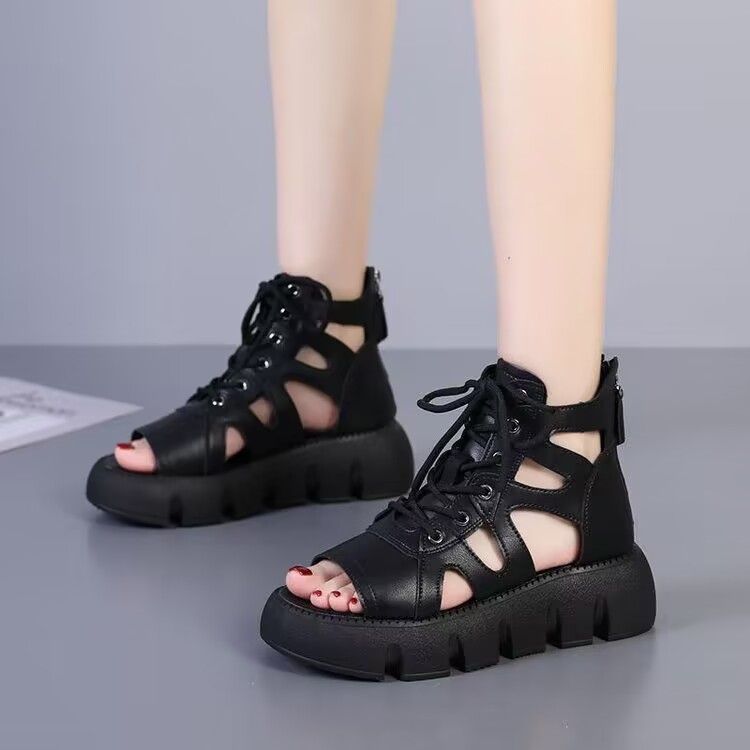 Botas Martin de verano para mujeres botas respirables de alto perfil 2024 nuevas botas cortas de verano botas cortas delgadas zapatos de mujer