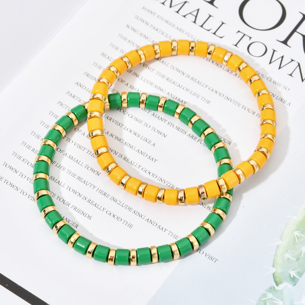 Alloy, Enamel Material Artistic Round Alloy Enamel Stoving Varnish Women's Bracelets