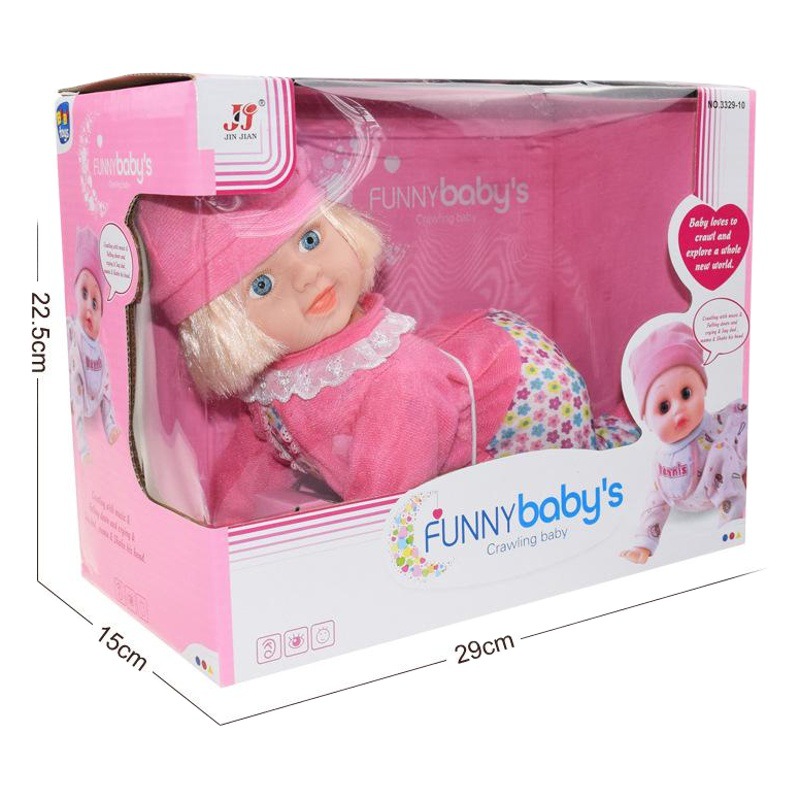 Muñeca de arrastre eléctrica Linda muñeca para niños sonido eléctrico y luz Twist Butt Amazon juguete puesto transfronterizo