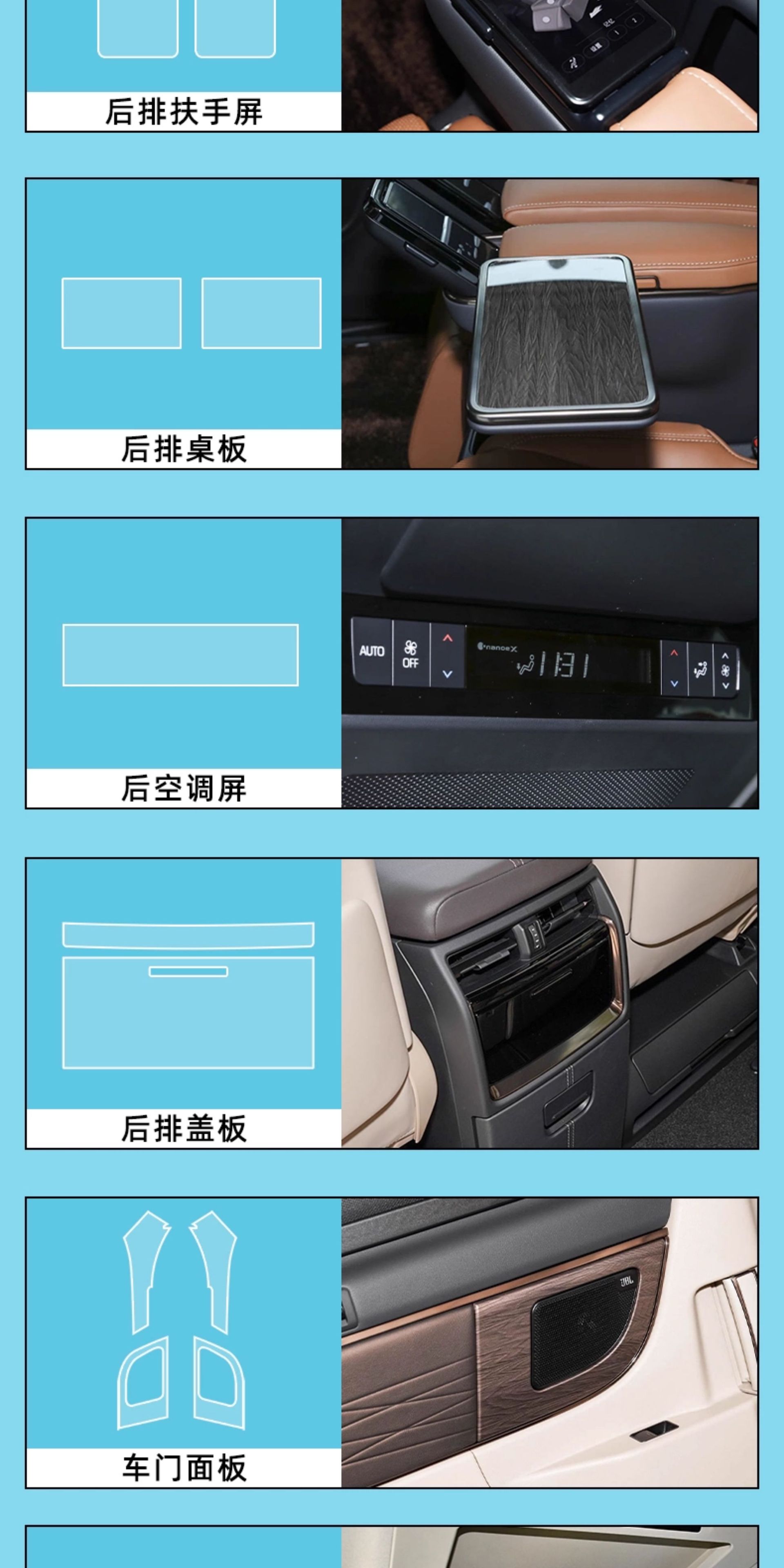 Suitable for Toyota Alfa/Willfa Right-Hand Drive Interior Protection 40 Series Central Control Film Navigation Screen Tempered Film