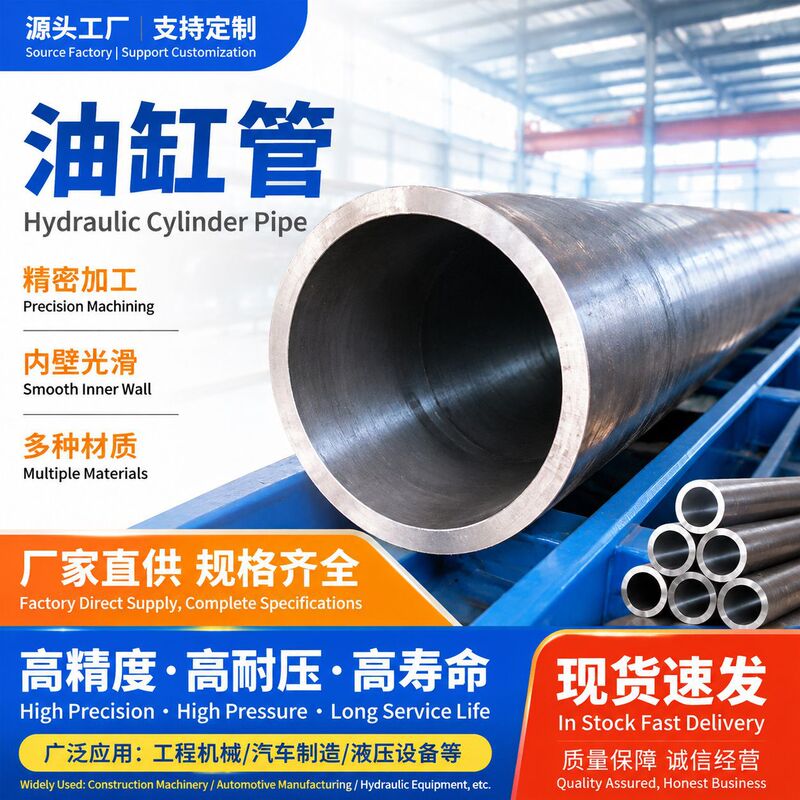 Honed tube, hydraulic cylinder tube, thick-walled precision-rolled bright tube for cylinder cracking, cut-to-order cylinder tube Honed tube, hydraulic cylinder tube, thick-walled precision-rolled bright tube for cylinder cracking, cut-to-order cylinder tube
