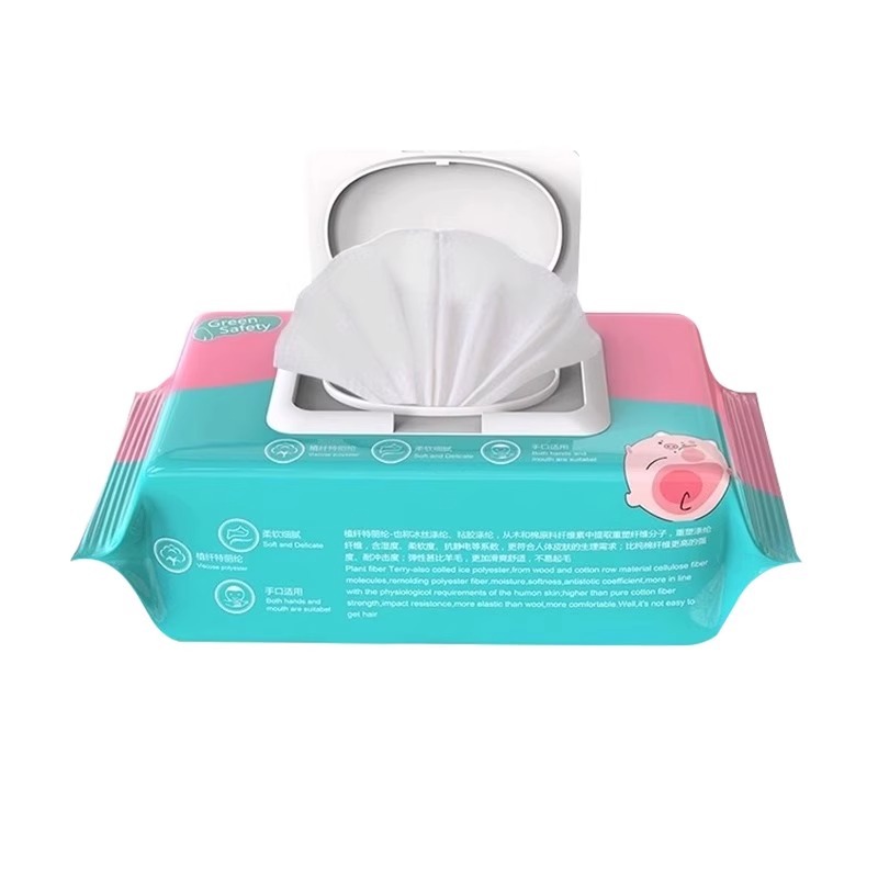Toallitas húmedas para manos y boca para bebés 80 piezas de embalaje grande, toallas de papel húmedas de limpieza higiénicas con tapa, fabricantes de toallas de papel húmedas para bebés al por mayor