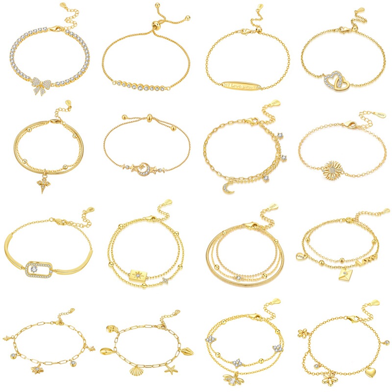 Wholesale Gold-Plated Star, Heart, Butterfly, and Flower Bracelets, Original Niche Luxury High-End Women's Valentine's Day Gift Wholesale Gold-Plated Star, Heart, Butterfly, and Flower Bracelets, Original Niche Luxury High-End Women's Valentine's Day Gift