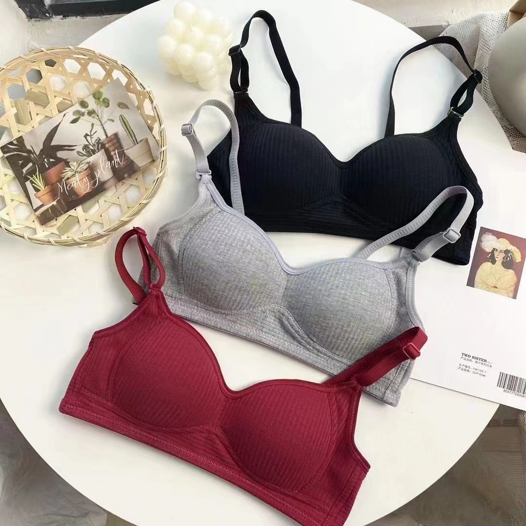 일체형 컵 소녀 속옷, 작은 가슴을 모아주고 위로 올려주며 처짐 방지, 얇은 무봉제 브라, 여름용, 해외배송