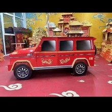 新款2米越野车 纸扎汽车 轿车 红色汽车 纸活家具家电殡葬大全