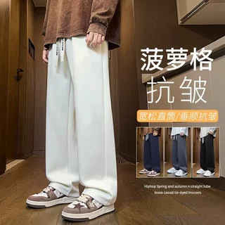 2024新款春秋高街百搭宽松休闲直筒裤高级阔腿裤