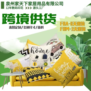 哇噢定制亚马逊跨境沙发抱枕客厅家居车载装饰ins枕头枕套定做