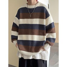L 16509 Black White Stripe Sweater �ڰחl�yë�� �羳�W��