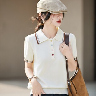 �ļ��¿�޾�POLO�Iᘿ�����Ůʽ�ʿ�ƴɫ�OӋ���ɴ��T����
