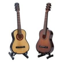 15cm木制迷你古典吉他带支架 吉他模型礼品 家居装饰品