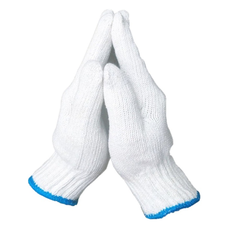 Thine gloves thickened wear-resistant nylon cotton yarn non-slip cotton wholesale work industrial kn