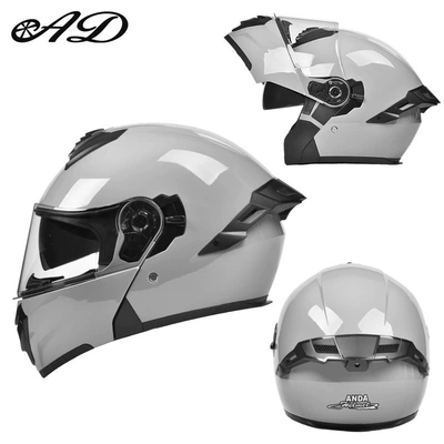Motorcycle Safety Supplies – All-Season Full-Face Helmet 3C Certified - gray-3c-certification-class-a-hd-mirror-m-suitable-for-head-circumference-57-58