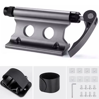 Front Fork Fixed Rack Clip — Car bike rack - quick-release-titanium-color-suit-roof-mount