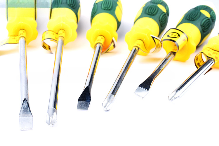 Destornillador grande destornillador magnético de acero vanadio blanco destornillador de destornillador cruzado manual reparación de destornillador