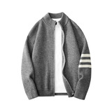 2026年秋季圆领长袖宽松型腈纶针织衫青少年休闲运动透气开衫外套，男装针织衫/毛衣，星座614